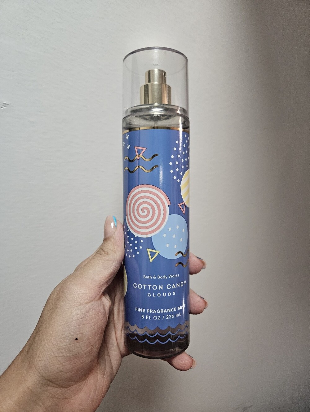 Bath & Body Works Cotton Candy Clouds Fragrance Mist - Blue with Pink Accents